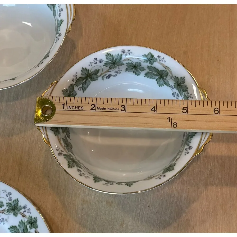 Vintage Noritake China Madera Oval Serving Platter Plate Bowls Gold Trim